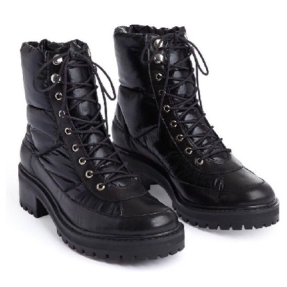 SCHUTZ Shoes - SCHUTZ Amaris Puffer Hiking Boot Black Size 8